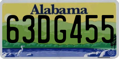 AL license plate 63DG455