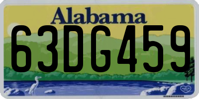 AL license plate 63DG459