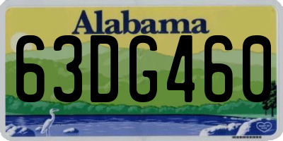 AL license plate 63DG460