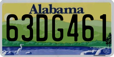 AL license plate 63DG461