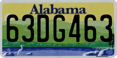 AL license plate 63DG463