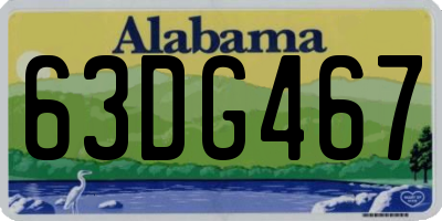 AL license plate 63DG467