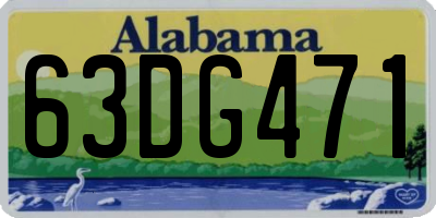AL license plate 63DG471
