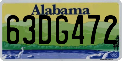 AL license plate 63DG472