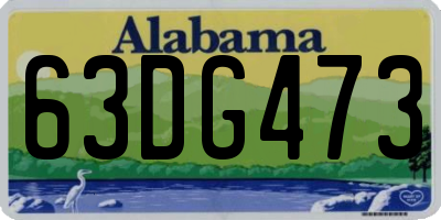 AL license plate 63DG473