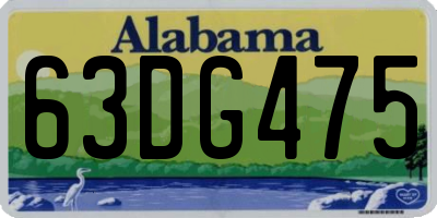 AL license plate 63DG475