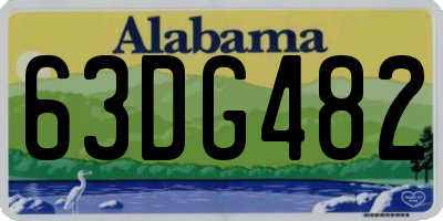 AL license plate 63DG482