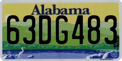 AL license plate 63DG483