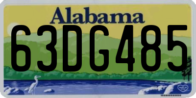 AL license plate 63DG485