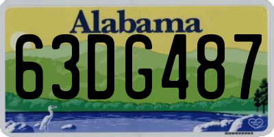 AL license plate 63DG487