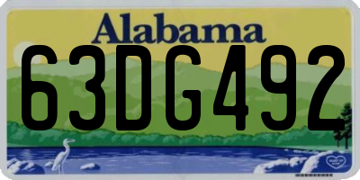 AL license plate 63DG492