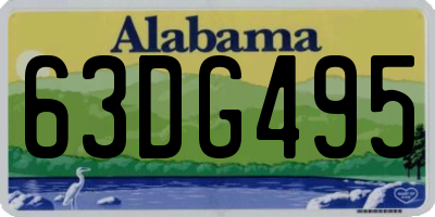 AL license plate 63DG495