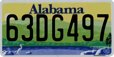 AL license plate 63DG497