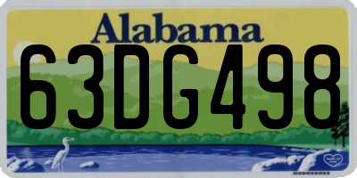 AL license plate 63DG498