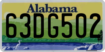 AL license plate 63DG502