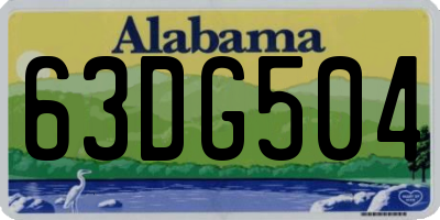 AL license plate 63DG504