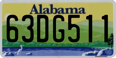 AL license plate 63DG511