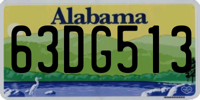 AL license plate 63DG513