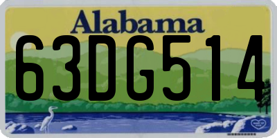 AL license plate 63DG514