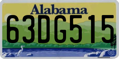 AL license plate 63DG515