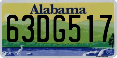 AL license plate 63DG517