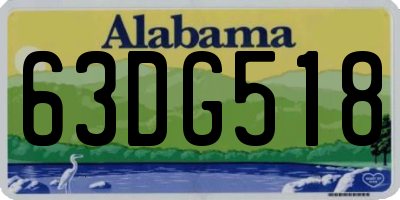AL license plate 63DG518