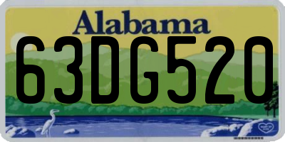 AL license plate 63DG520