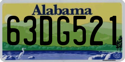 AL license plate 63DG521
