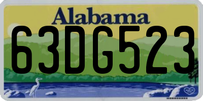 AL license plate 63DG523