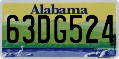 AL license plate 63DG524