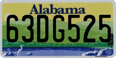AL license plate 63DG525