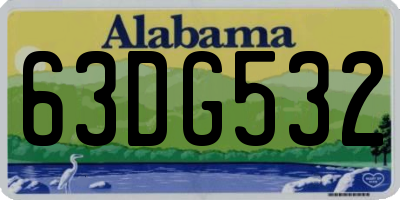 AL license plate 63DG532