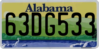 AL license plate 63DG533