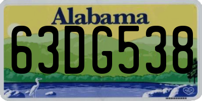 AL license plate 63DG538