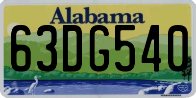 AL license plate 63DG540