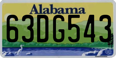 AL license plate 63DG543