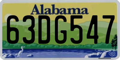 AL license plate 63DG547