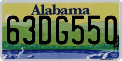 AL license plate 63DG550