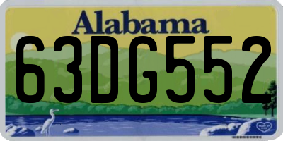 AL license plate 63DG552