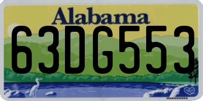 AL license plate 63DG553