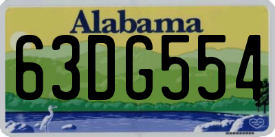 AL license plate 63DG554