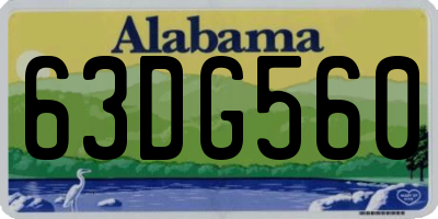AL license plate 63DG560