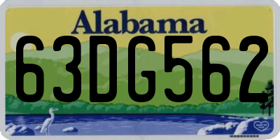AL license plate 63DG562