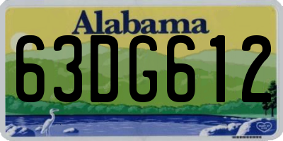 AL license plate 63DG612