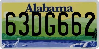 AL license plate 63DG662