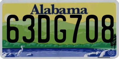 AL license plate 63DG708