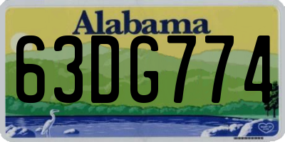 AL license plate 63DG774