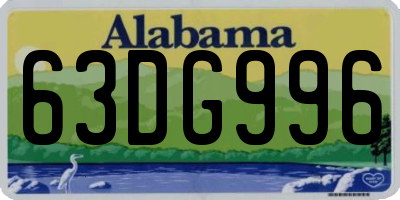 AL license plate 63DG996