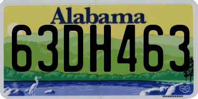 AL license plate 63DH463