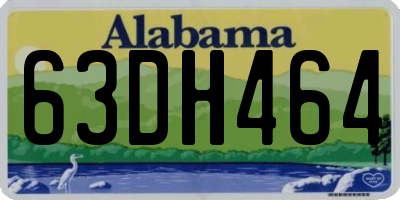 AL license plate 63DH464